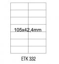 Etykiety samoprzylepne Emerson ILK 2*105x42,4 (100)