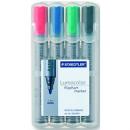 Marker do tablic suchocieralnych Staedtler Lumocolor Whiteboard S351 WP4 4 szt w etui Whiteboar