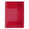   Teczka Biurfol PP A4 z gumk szeroka 2cm transparentna czerwona